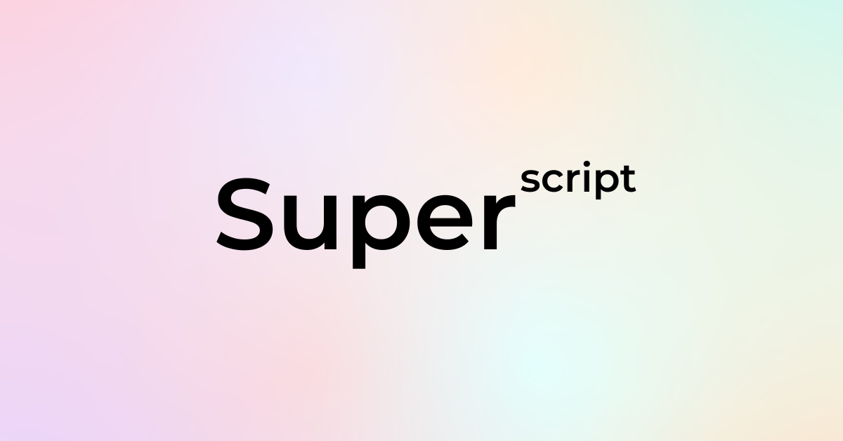 superscript in google docs